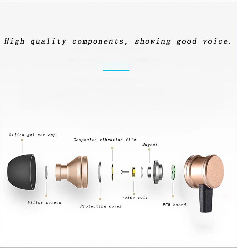 Bluetooth гарнитура Металлическая магнитная с шумоподавлением и голосовыми