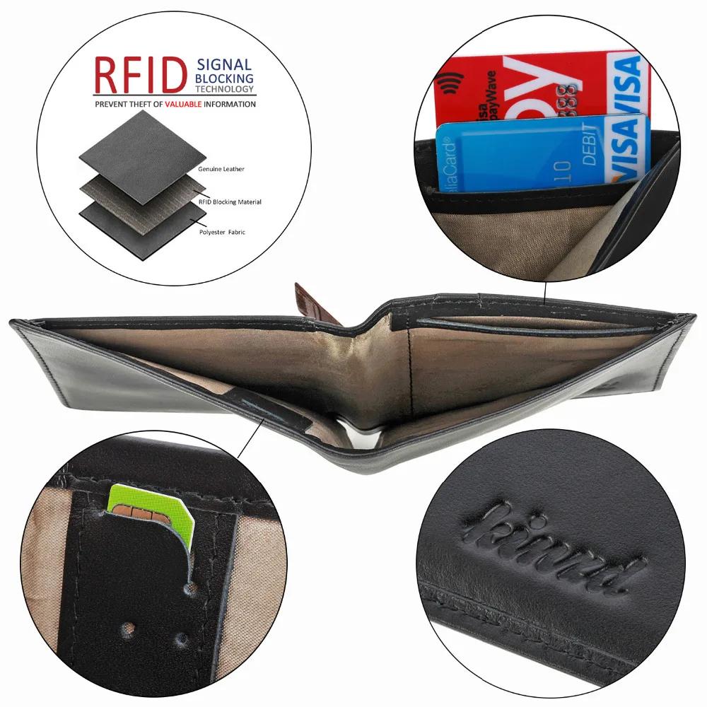 Вертикальный Двойные кошелек Тонкий RFID мужские кожаные Женские Кошельки тонкий