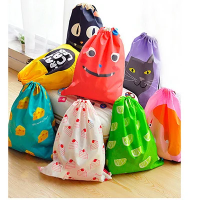 Unisex String Drawstring Bags Soft Backpack Tote Bag School Bag Bookbag Sport Pack Cute Storage Bags LB