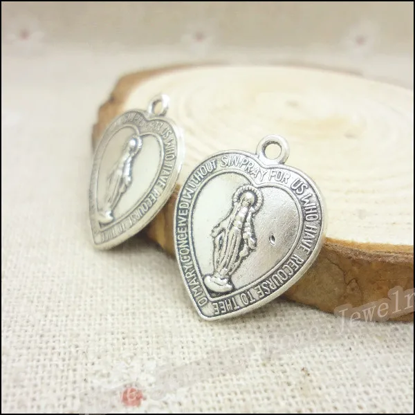 Бесплатная доставка! 50 шт. винтажные подвески в форме сердца кулон античное