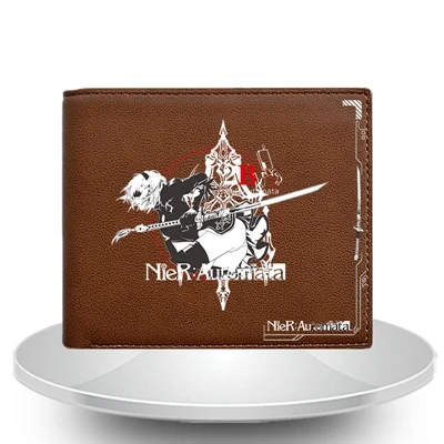 NieR as photo 4 цвета NieR автомата маска "Эмиль" мужские кошельки черный из искусственной кожи Двойные кошелек аниме игры бумажник Высокое качество Новинка - Цвет: NieR as photo