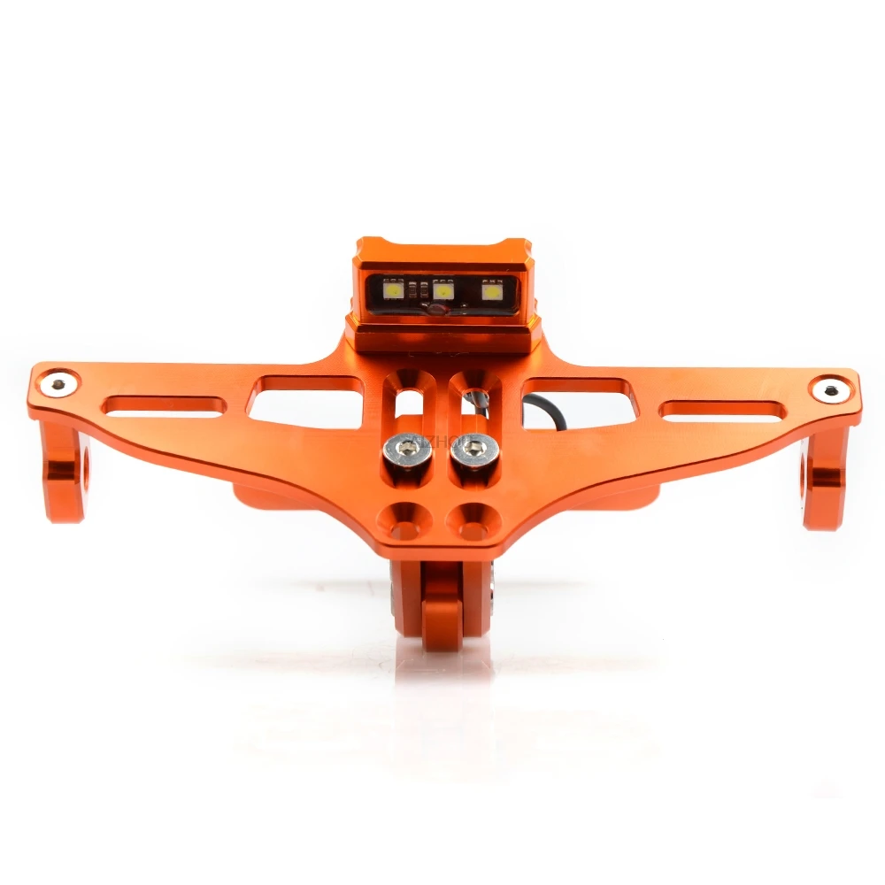 Универсальный алюминиевый кронштейн для установки номерного знака на мотоцикле