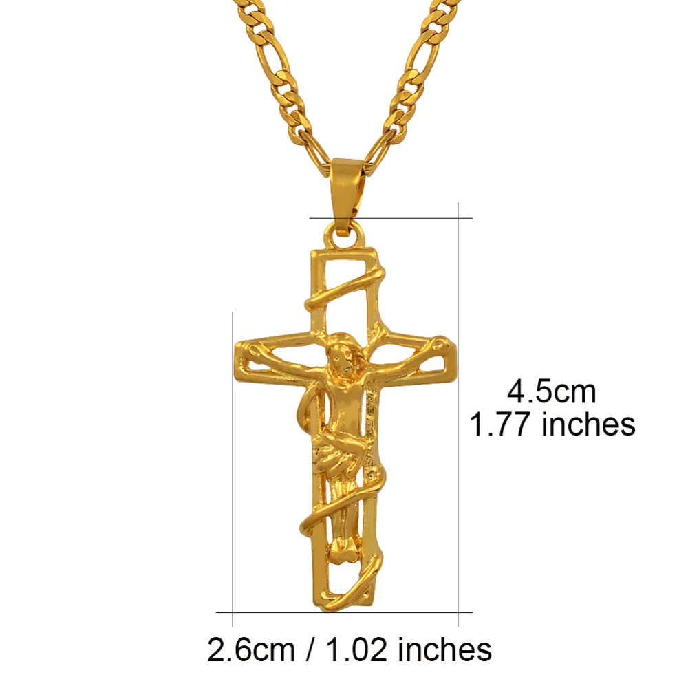Ожерелье с подвеской Anniyo Crucifixion of Jesus Cross для мужчин оптовая продажа ювелирных