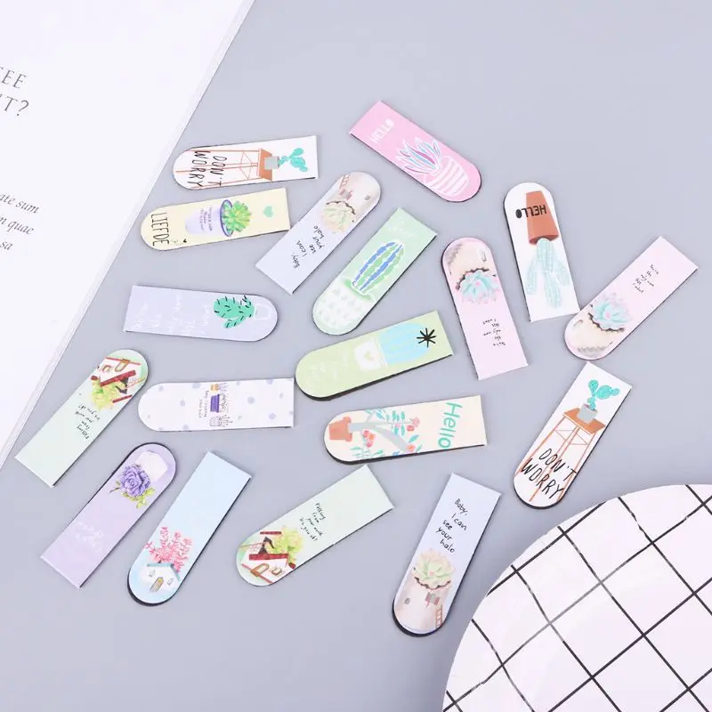 Свежие кактусы 6 шт./компл. магнитные маркеры для книг канцелярские