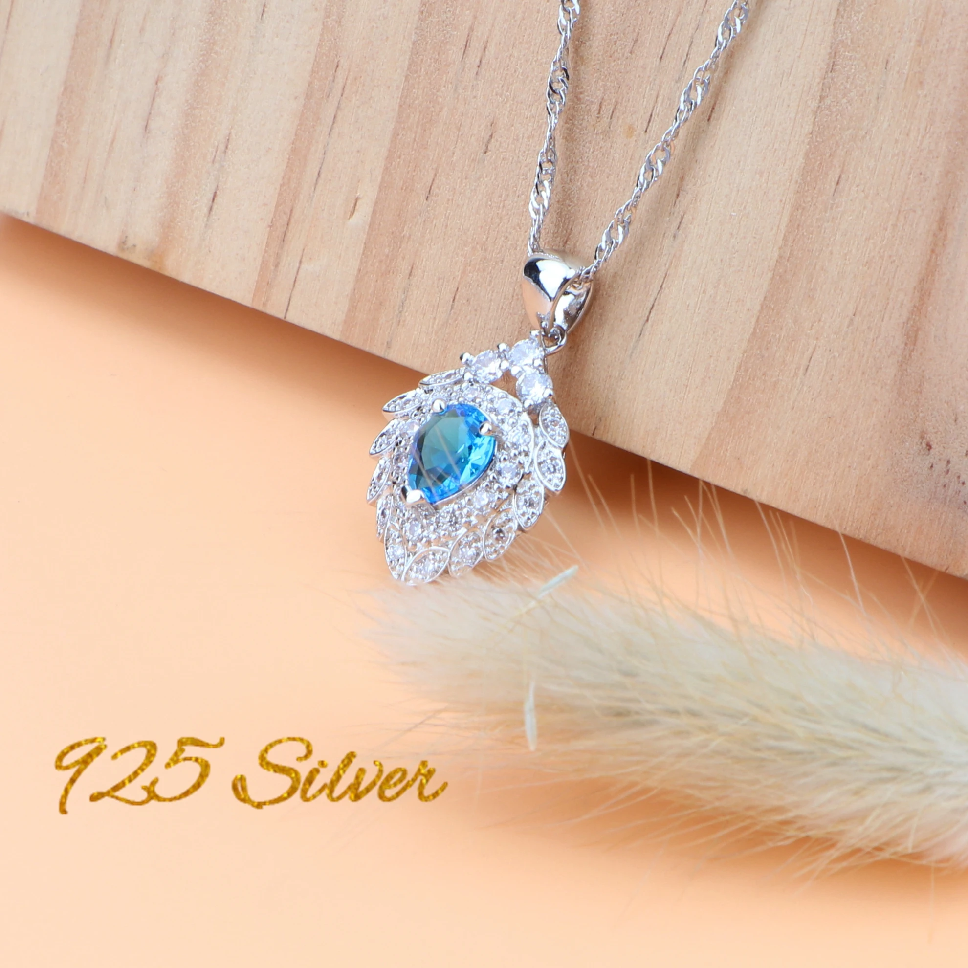 Zirconia Bridal Jewelry Sets Silver 925 For Women Costume Wedding Bracelet Earrings Pendant Rings Necklace Set Gift Box | Украшения и