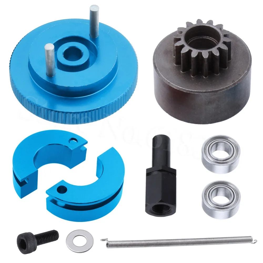 

1 Set Flywheel Clutchbell 14T 10095 Tooth Clutch Bell with Ball Bearing 10*5*4mm for Remote Control Car Engine Parts Blue