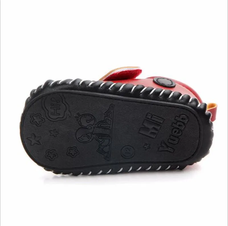 Обувь из искусственной кожи с милым рисунком для новорожденных повседневная