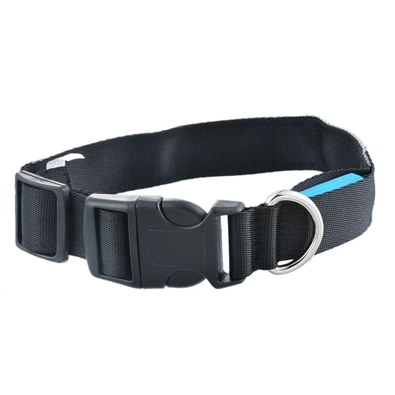 Модный Цветной нейлоновый светодиодный светильник-ошейник для собак, мигающий в темноте светильник ing, безопасный светодиодный ошейник для домашних животных, широкий светящийся товар для домашних животных - Цвет: C
