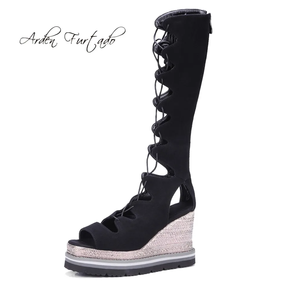 Женские сандалии из натуральной кожи на танкетке размеры 32|sandals for|casual sandalssandals for