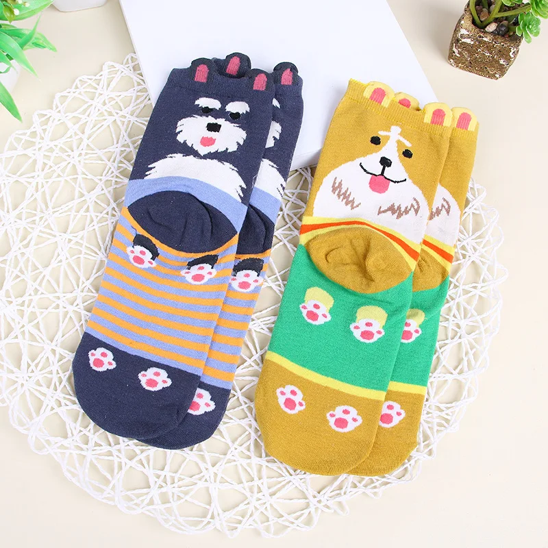 Harajuku мультфильм носки для девочек леди в полоску однотонные хлопковые женщин