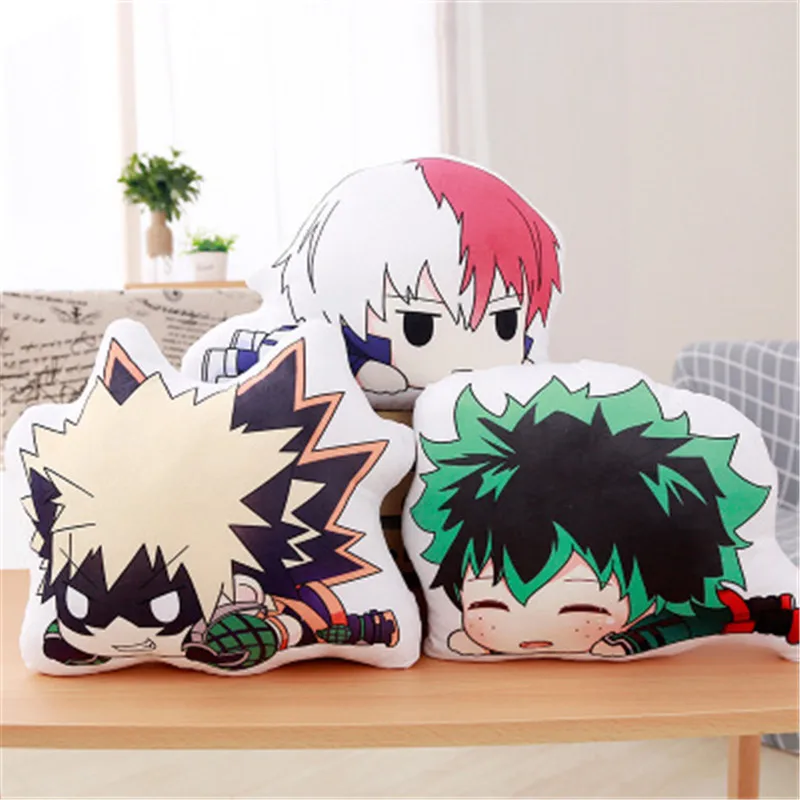 Подушка плюшевая в стиле аниме Bakugou Katsuki Todoroki Shoto Midoriya Izuku 1 шт. 35 см|Мягкие игрушки