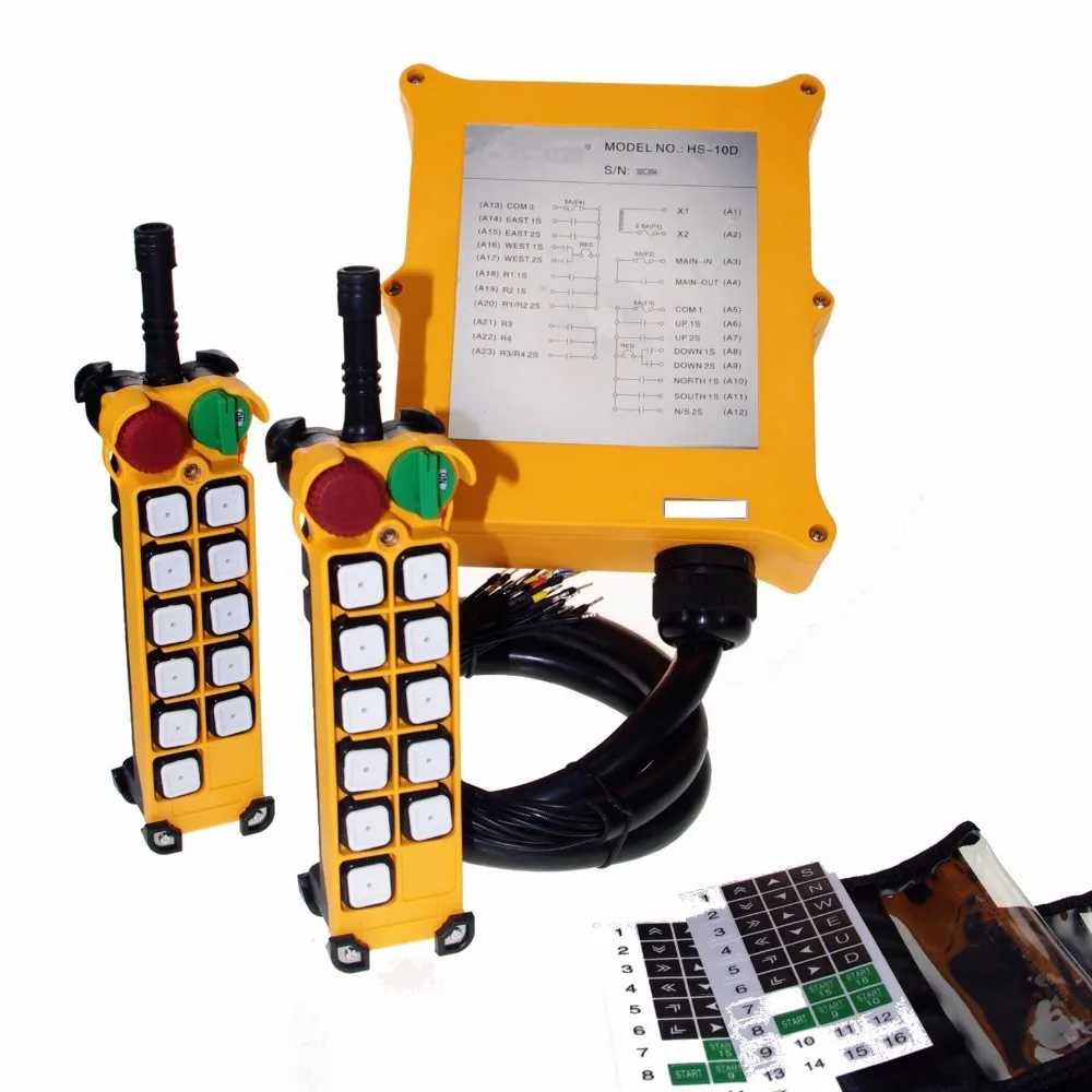 1PCS 10Channel 4 Motions 2Speed Button Hoist Crane Truck Remote Control System E-Stop | Обустройство дома