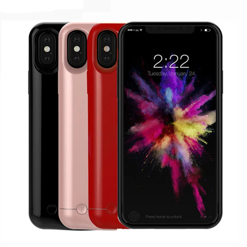 Чехлы с зарядным устройством NTSPACE для iPhone XS X чехол внешним аккумулятором 5200 мАч