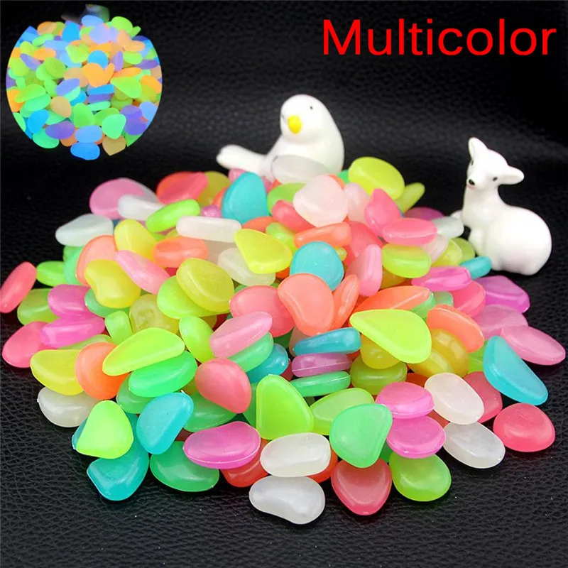 MultiColor 10 шт./партия садовые украшения камень светится в темноте Сад светящиеся гальки камни для дорожек оформление аквариума - Цвет: MultiColor