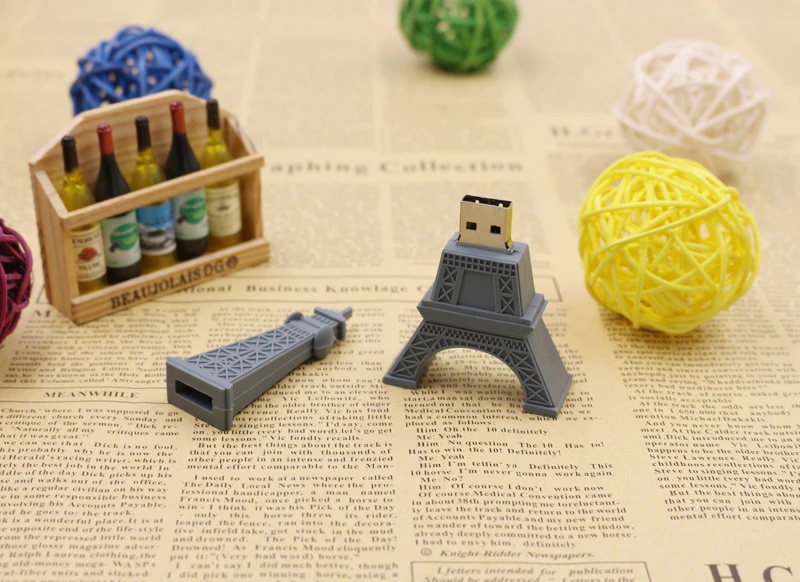 Pendrive 64gb Paris Tour Eiffel Usb Flash 128gb Pen Drives Memorias Creativas | Компьютеры и офис