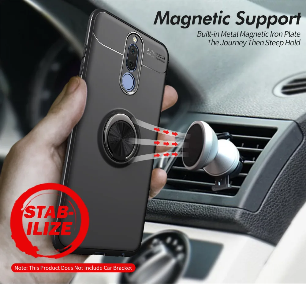 

Huawei Mate 10 Lite Case Silicon Ring Hide Stand Holder Case For Huawei Mate 10 Lite 20 P20 Pro 3i 8X Y9 2019 Cover Coque fundas