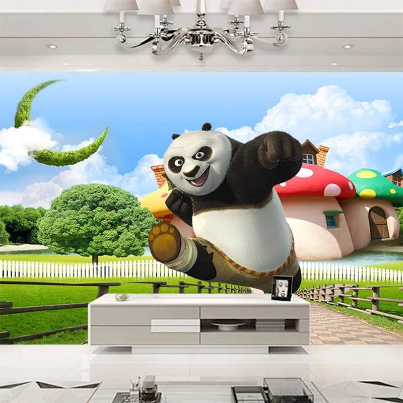 JiaSheMeiJu пользовательские 3D фото обои мультфильм животных Кунг-фу Панда детская