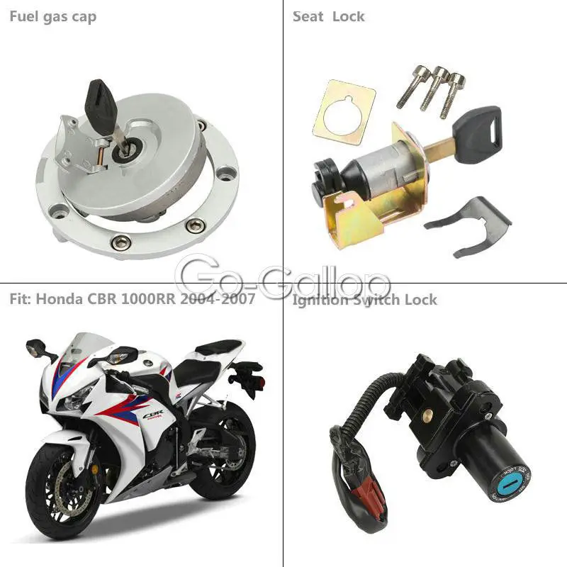 Ключ зажигания мотоцикла + комплект топливной газовой крышки подходит для Honda CBR