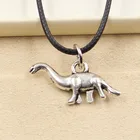 Новое модное ожерелье-чокер с подвеской в виде динозавра, очаровательный черный кожаный шнур, заводская цена, ювелирные изделия ручной работы