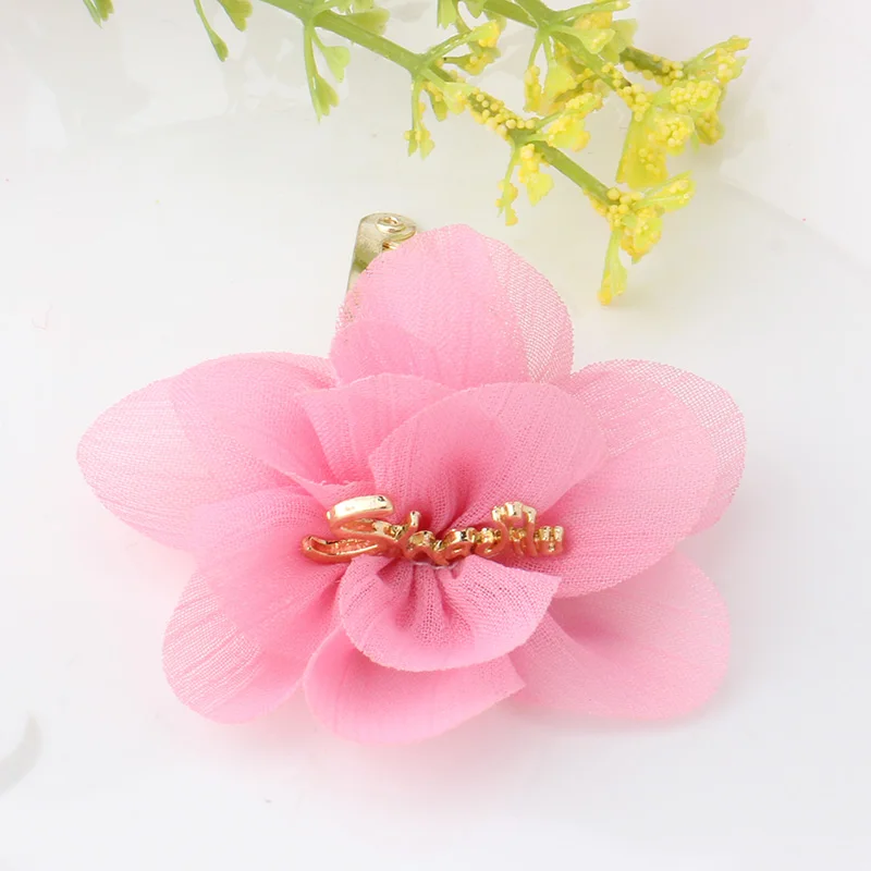 Горячая Распродажа летние стильные шифоновые заколки с цветами Детские
