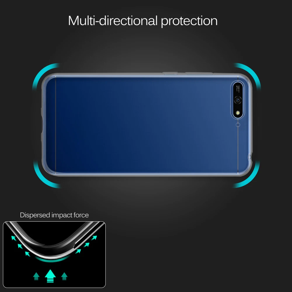 Powstro для huawei Honor7A гибкий телефон задняя крышка имиджевый Shell царапинам корпус