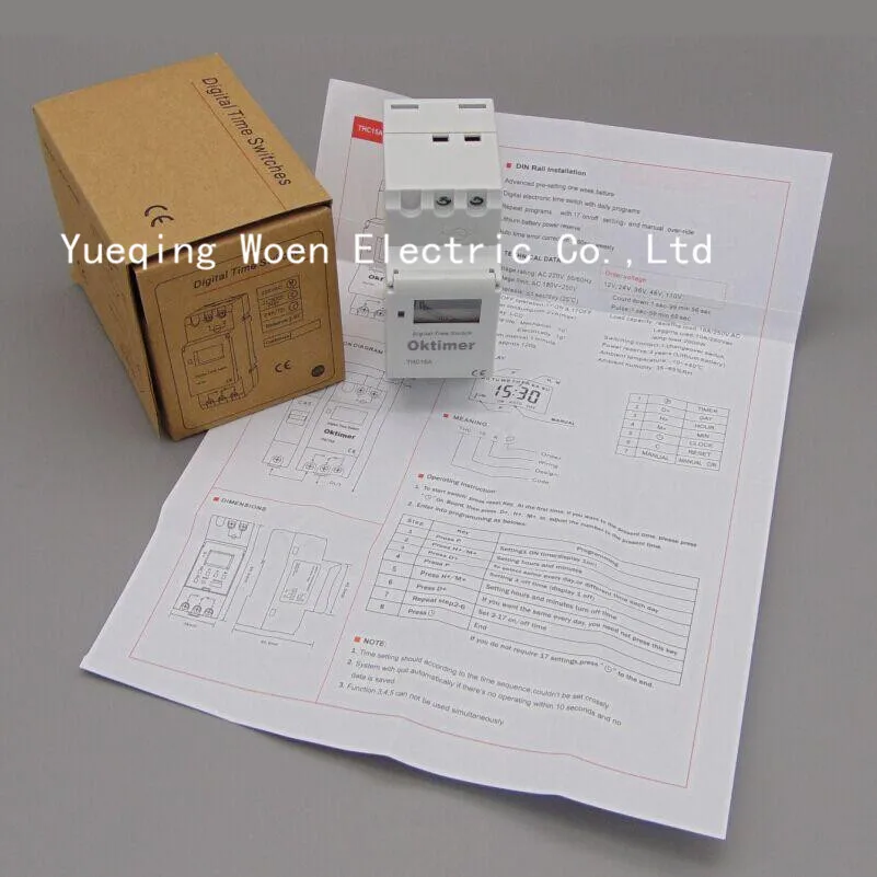 Цифровой программируемый таймер Oktimer THC15A 220 В переменного тока 16 А|switch ac|timer switches