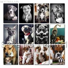 Вышивка с изображением собаки, 5D алмазная вышивка, американский питбултерьер, полная мозаика, сделай сам, алмазная живопись, вышивка крестиком, домашний декор