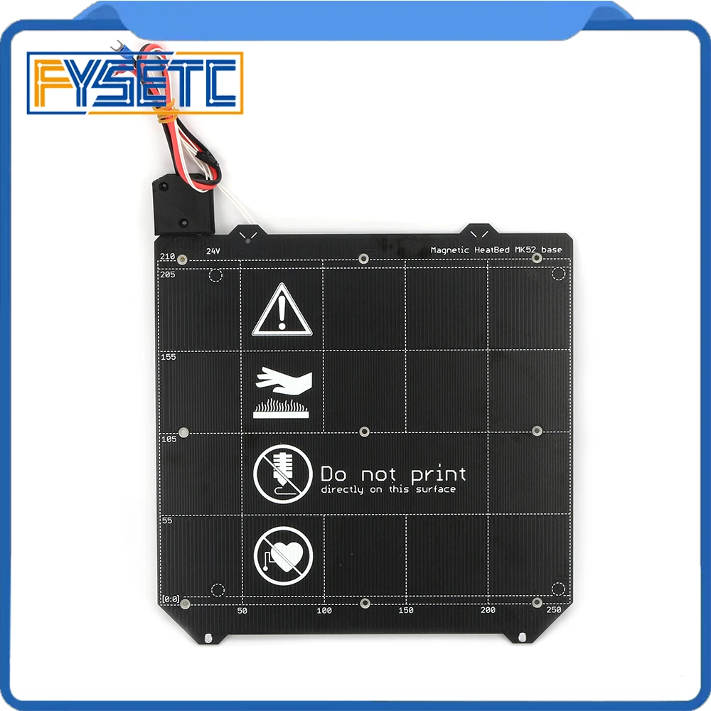 Клон Prusa i3 MK3 3D принтер Y каретка Магнитная Подогреваемая кровать MK52 24 В проводка
