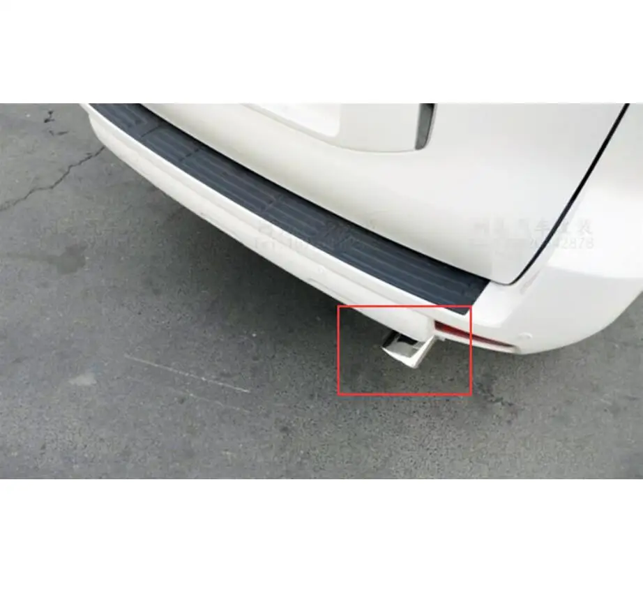 Для Toyota Land Cruiser Prado FJ150 2014 2016 2017 2018 Бесконтактный хромированный задний глушитель