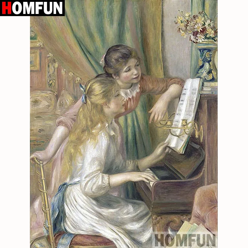 

HOMFUN Full Square/Round Drill 5D DIY Diamond Painting "Beauty piano" Embroidery Cross Stitch 5D Home Decor Gift A18269