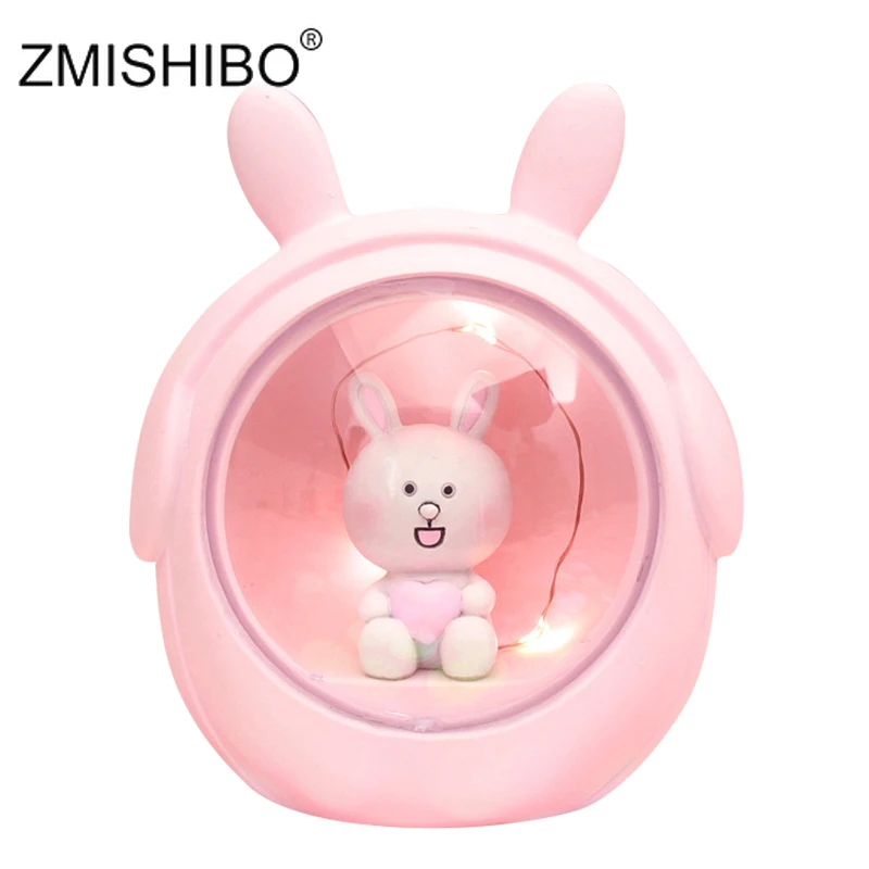 Zmisibo Светодиодная лампа из смолы в виде единорога для хомяка ночное освещение