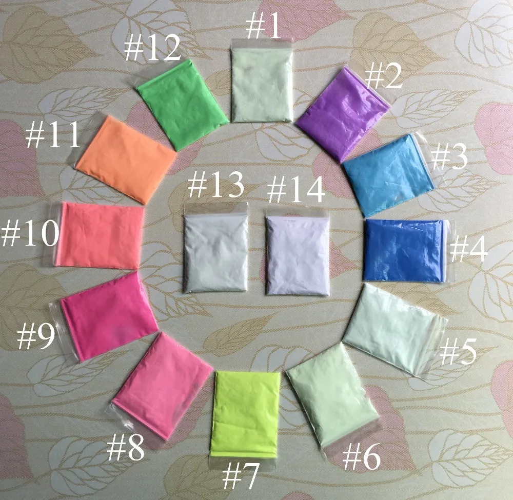 Синий цвет порошок для украшения своими руками 100 материал ногтей светящаяся