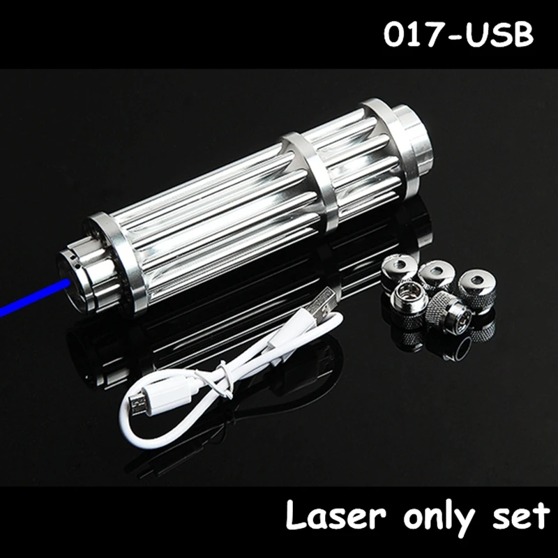 ReadStar 017 USB высокая яркость Синяя лазерная указка ручка зарядка батарея установлен