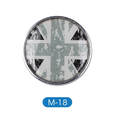 M-18 AMBERMILE автомобиля спереди бейдж с эмблемой Grill металлические наклейки для Mini Cooper Countryman R55 R56 R50 R53 R60 R61 F54 F55 F56 аксессуары - Название цвета: M-18