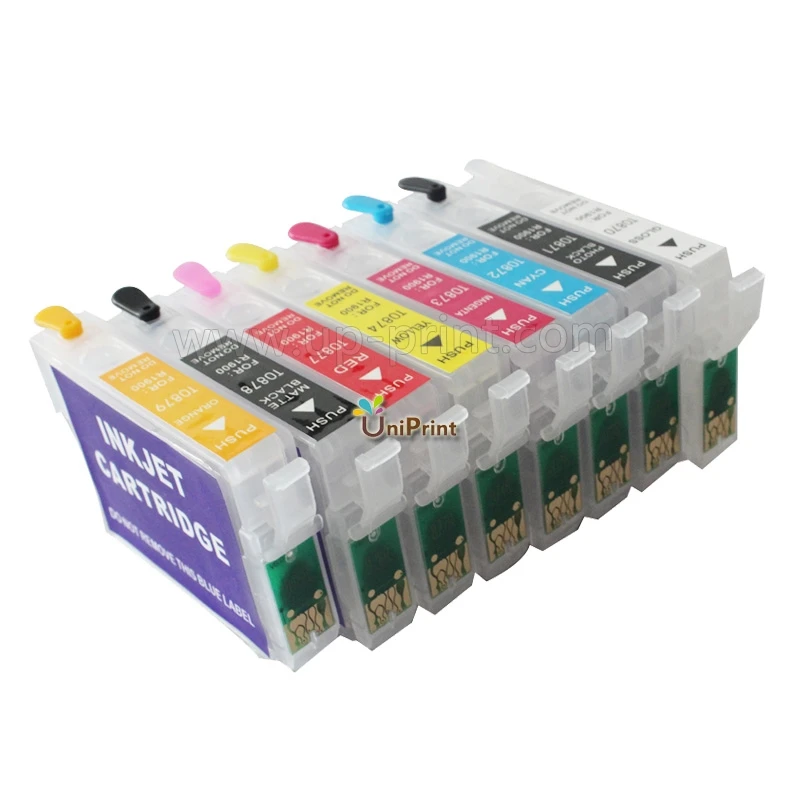 R1900 пустые многоразовые картриджи для EPSON с чипом ARC T0870 - T0874 T0877 T0879 Бесплатная