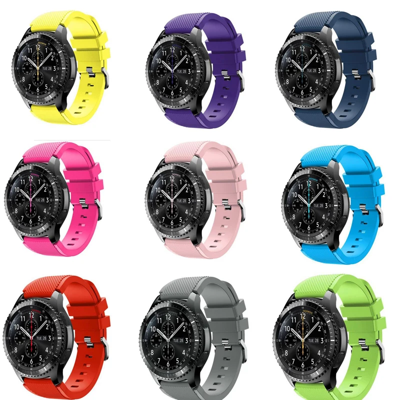 Ремешок для Samsung Gear S3 classic pebble time steel xiaomi Huami amazfit 1 2 ремешок силиконовый на запястье