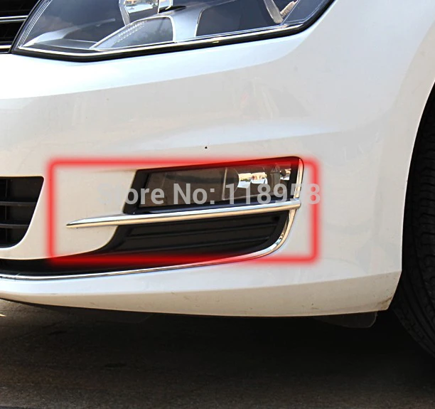 Для VW Golf 7 MK7 2014 2015 2016 ABS Хромированная передняя противотуманная фара отделка|light