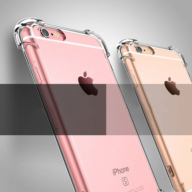 Бампер чехол для телефона s для iPhone 6 6s 7 Plus Кокс чехол противоударный Прозрачный Силикон ТПУ чехол для iPhone 6 6s 7 Plus чехол для телефона