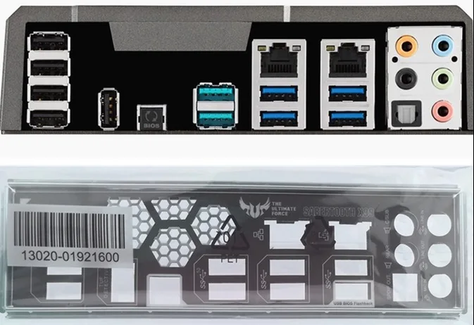 

New I/O shield back plate of motherboard for SABERTOOTH X99 just shield backplate Free shipping