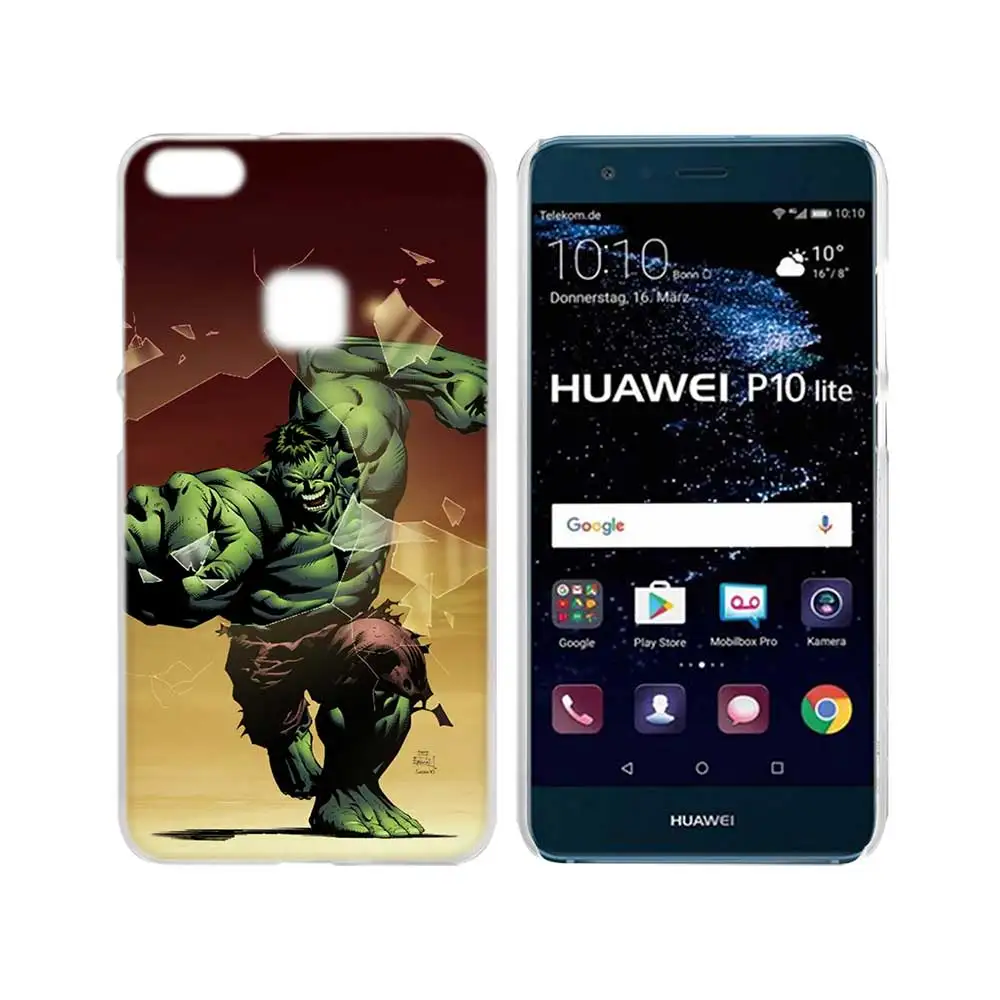 SHELI Невероятный Халк Прозрачный жесткий чехол для телефона чехол для huawei P8 P9 P10 P20 Lite Plus Pro mate 10 Lite - Цвет: 014