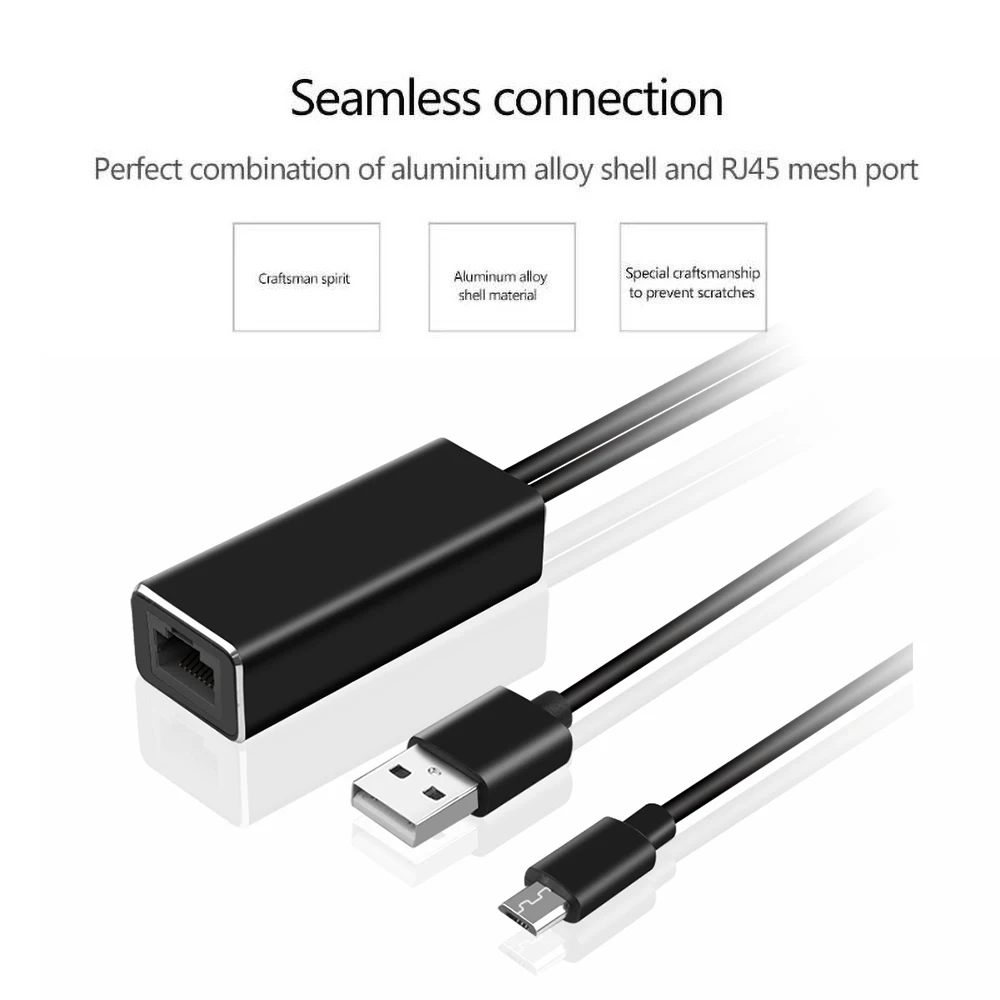 ТВ адаптер 10/100 Мбит/с HD 480 Ethernet Micro USB 2 0 к RJ45 для сверхзвуковой палки сетевая карта