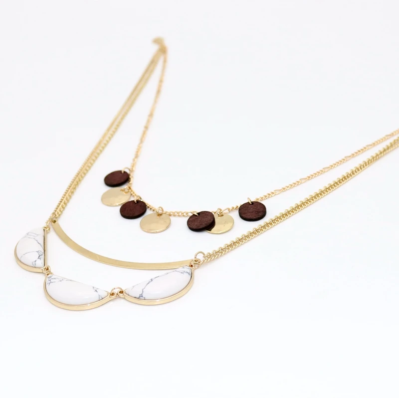 Новинка 2016 три полукруга белый камень многослойный брусок вафель Купер дерево