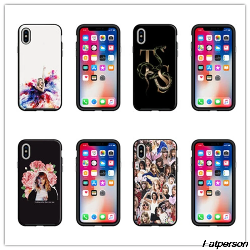 Американская певица Taylor чехол черный мягкий силиконовый для телефона Apple iPhone X10 6