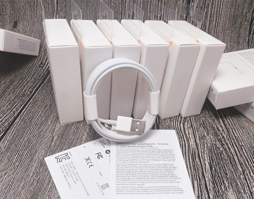5 шт./лот оригинальные 2 м/6FT 5ic E75 чип OD 3,0 мм USB кабель для передачи данных для Foxconn 5S 6 6s, 7, 7 plus, 8, 8pl с розничной коробкой