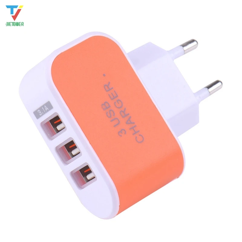 100 шт/партия, Трехместный 3USB порта, 3,1 а USB AC EU/US, настенное зарядное устройство, домашняя вилка для samsung для iphone 7 6 5,, дешево
