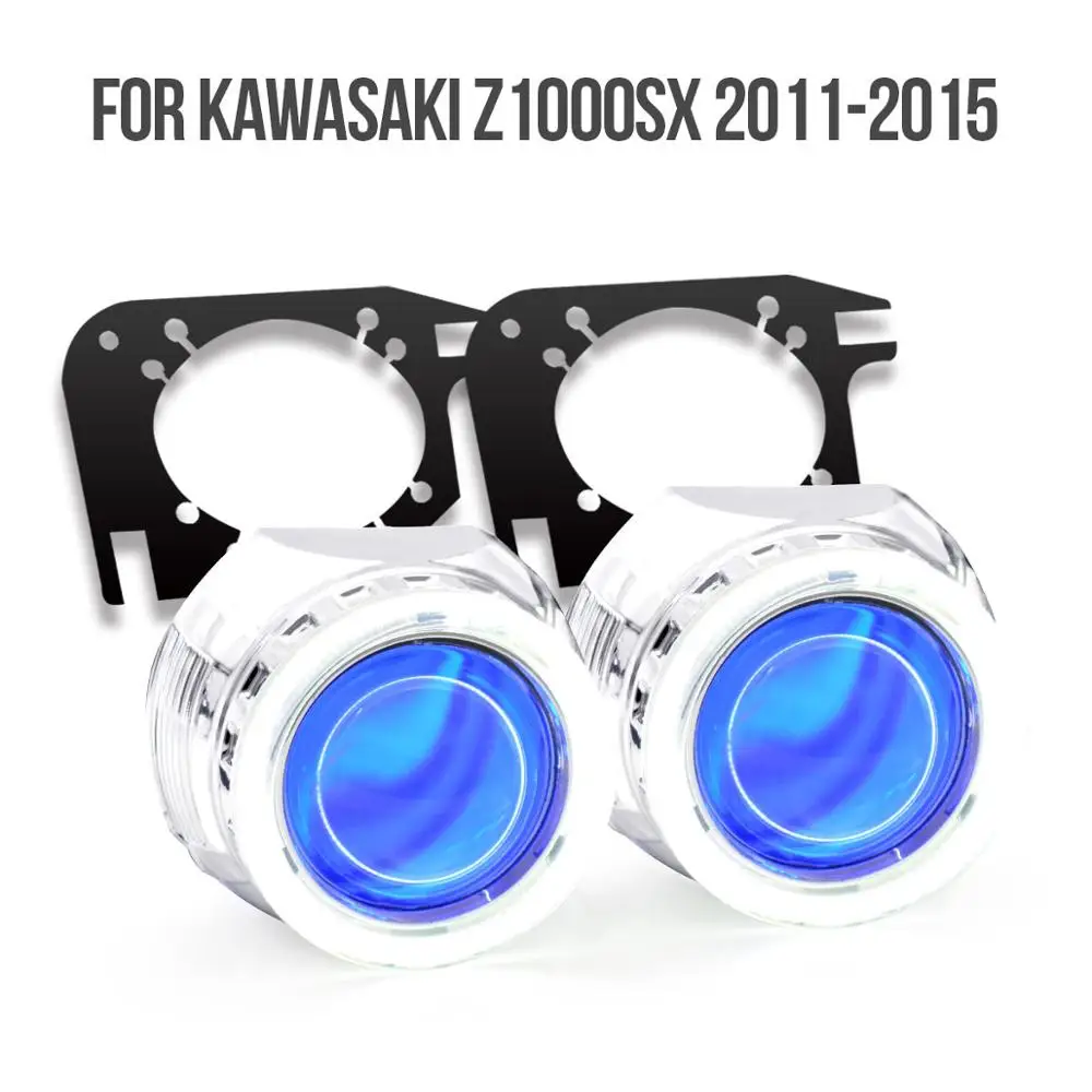 Blue Demon Eye Одежда с «Hello Kitty»; по индивидуальному заказу HID проекционный комплект для Kawasaki Z1000SX 2011- HP26-A - Цвет: Blue Demon Eye