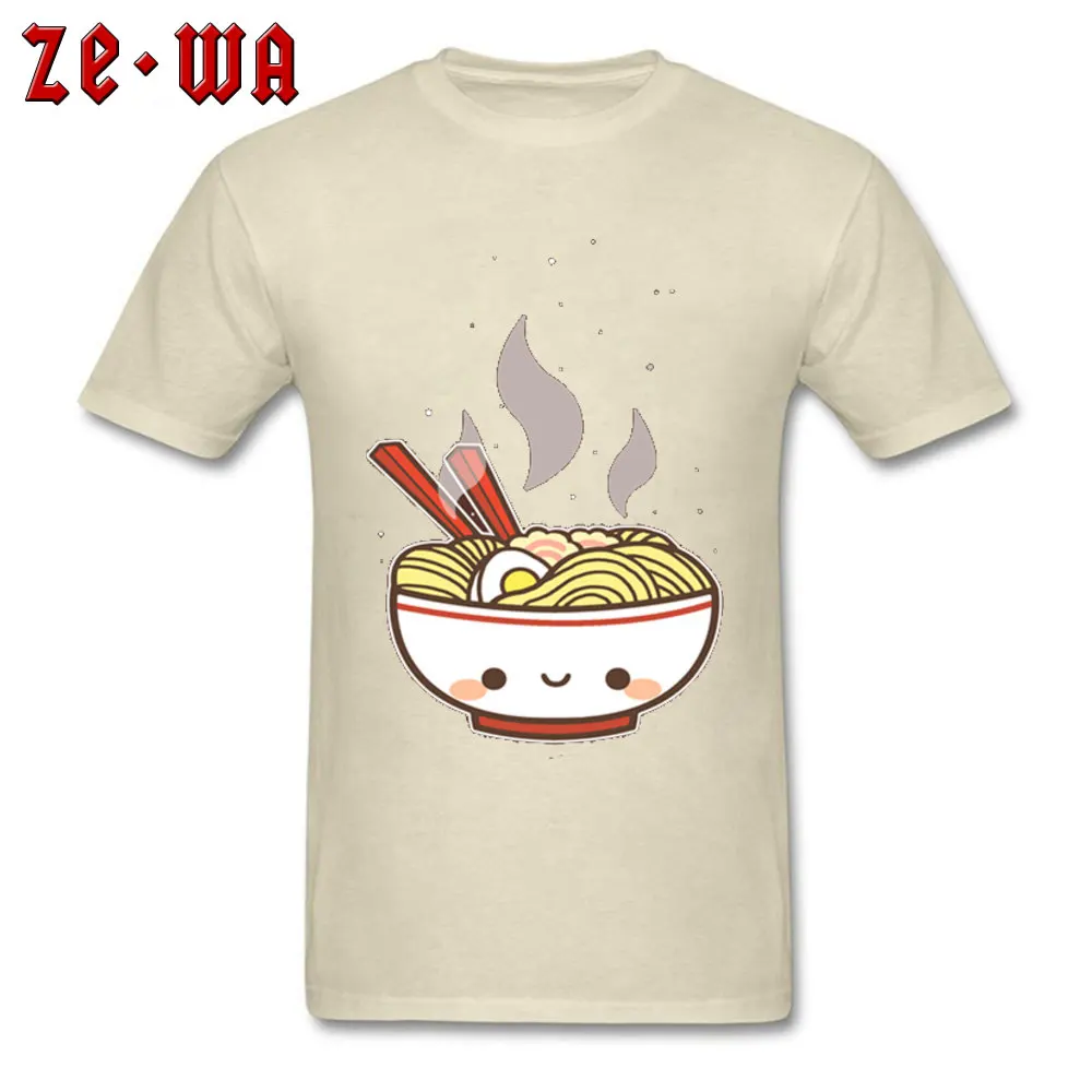 Последняя Милая японская летняя футболка Ramen с круглым вырезом хлопковые мужские