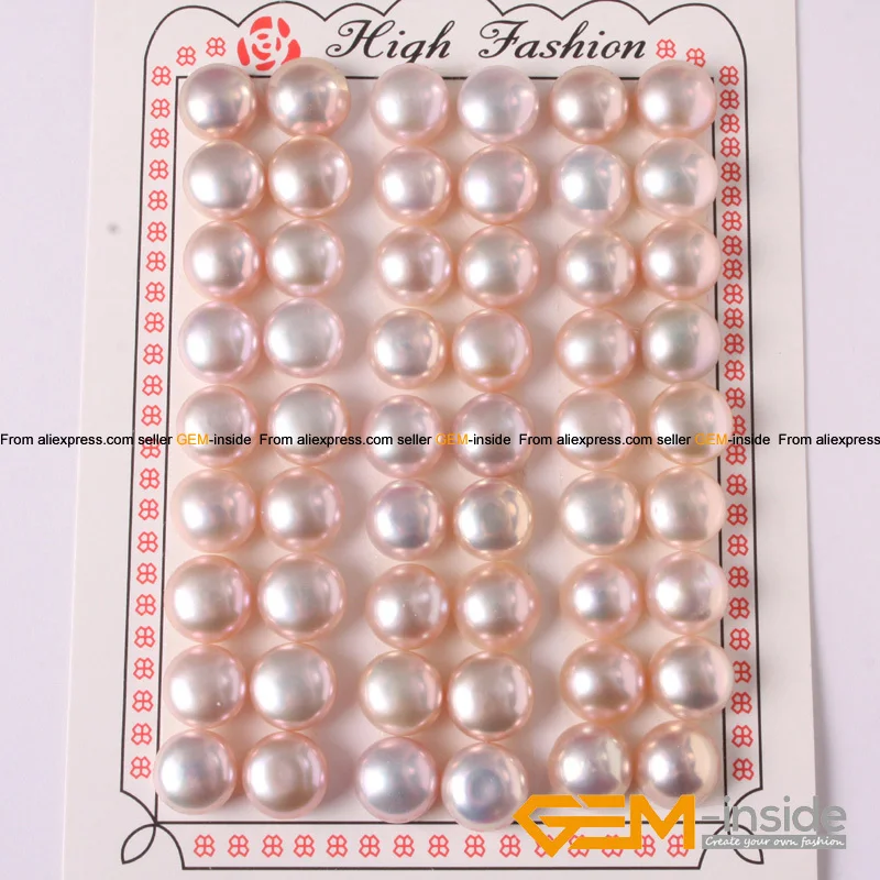 

10mm pearl beads half drilling earrings 27 Pairs genuine pearl beads for earrring making many color to select