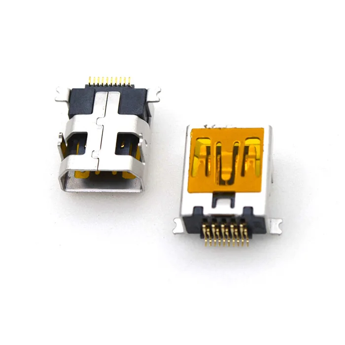 100 шт./лот мини микро USB разъем для зарядного порта гнездо 10 p контактный гнездовой
