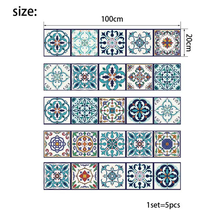 5 шт. 20x100 см DIY мозаичная Настенная Наклейка с милой линией талии настенная